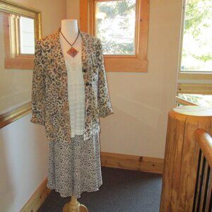 Animal Print Dana Buckman Jacket, Guinevere Cardigan & Isabella Skirt
